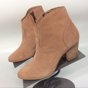 Frye 7M Rory Suede Ankle Boots Dusty Rose